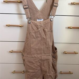 Old Navy Khaki shorts Overalls